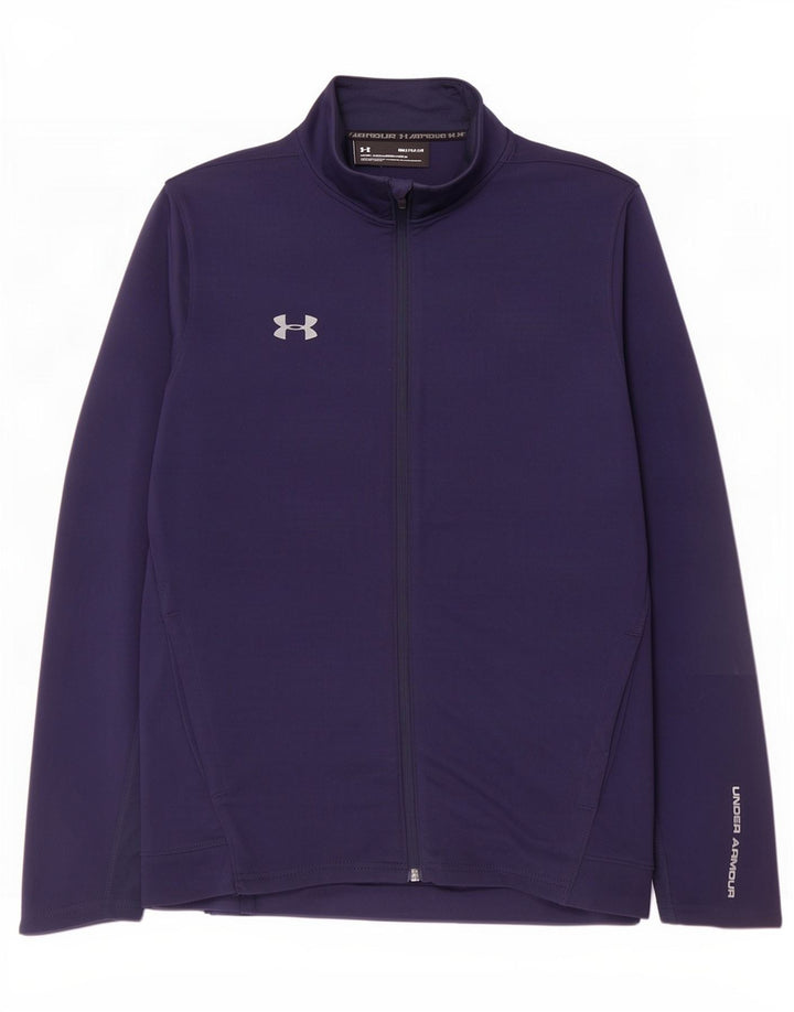 Under Armour Mens Graphic Tracksuit Top Jacket Medium Navy Blue Polyester