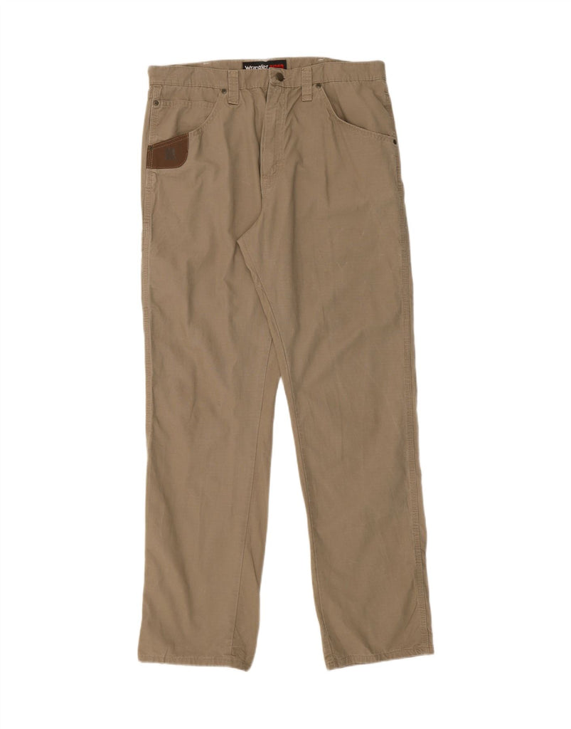 WRANGLER Mens Straight Casual Trousers W36 L34 Beige Cotton Vintage Wrangler and Second-Hand Wrangler from Messina Hembry 