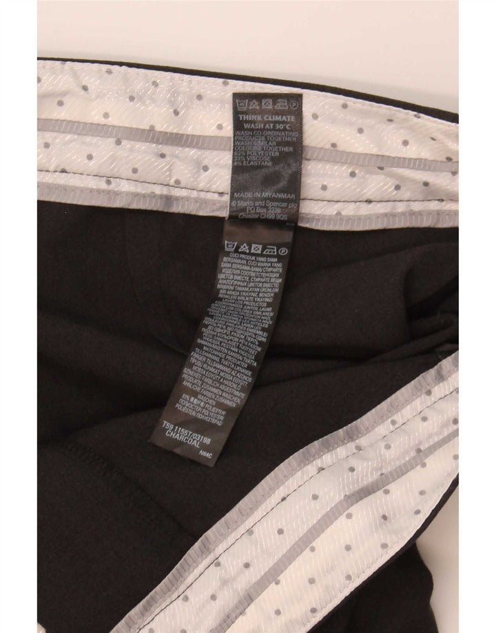 Marks & Spencer Womens Straight Casual Trousers W34 L29 Grey Polyester