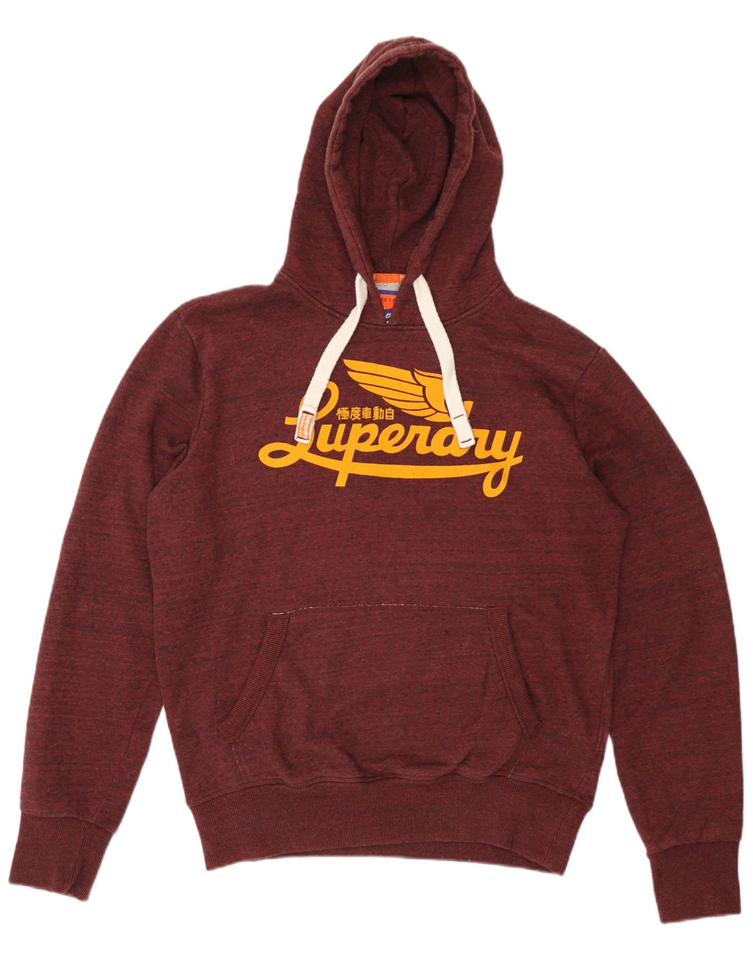 Superdry Mens Graphic Hoodie Jumper XL Burgundy Polyester