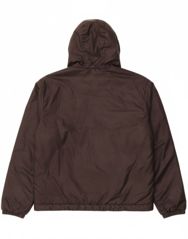 ADIDAS Mens Hooded Rain Jacket UK 36 Small Black Polyester