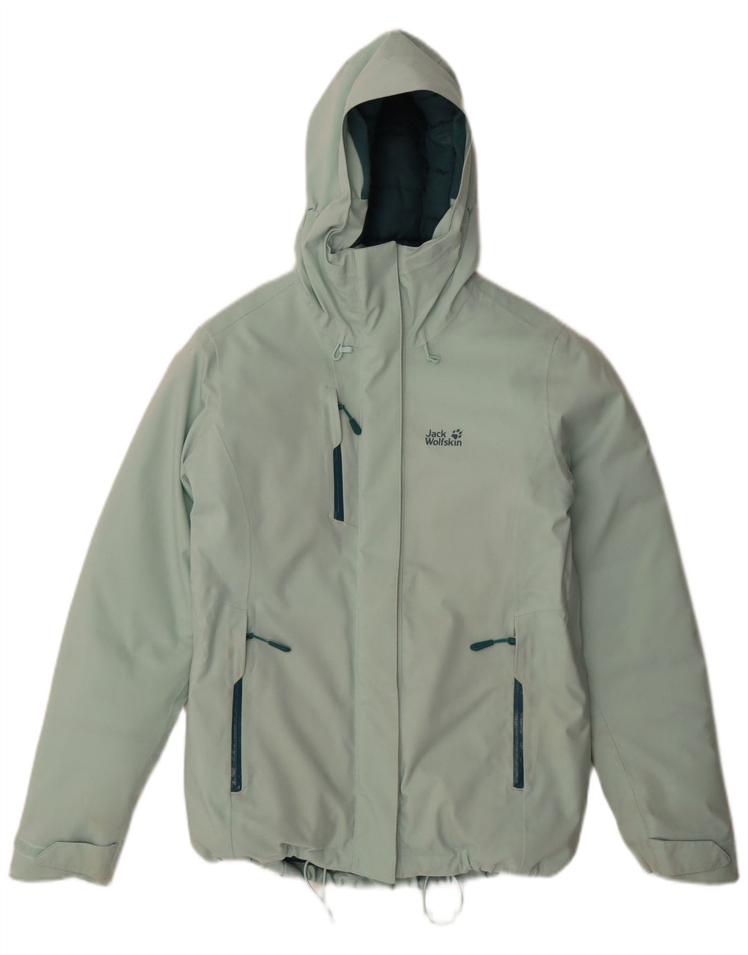 Jack Wolfskin Womens Hooded Oversized Padded Jacket UK 8/10 Small Green