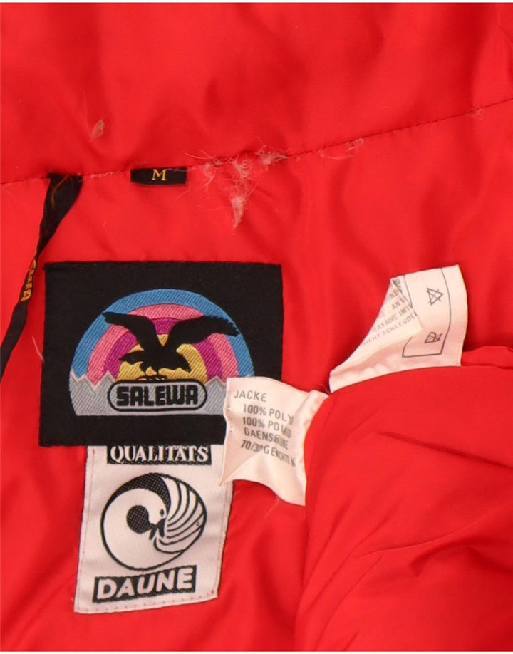 SALEWA Mens Hooded Padded Jacket UK 38 Medium Red Polyamide