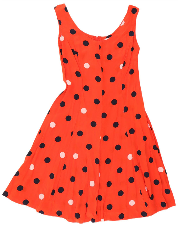 Vintage Womens Sundress UK 14 Medium Red Polka Dot