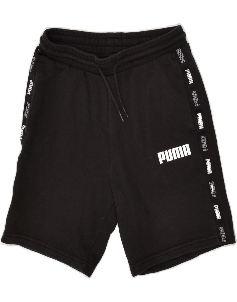 PUMA Boys Graphic Sport Shorts 13-14 Years Black Cotton | Vintage Puma | Thrift | Second-Hand Puma | Used Clothing | Messina Hembry 