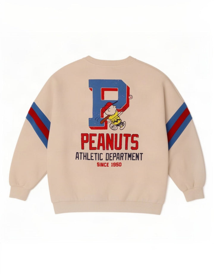Pull & Bear Womens Peanuts Graphic Sweatshirt Jumper UK 10 Small White