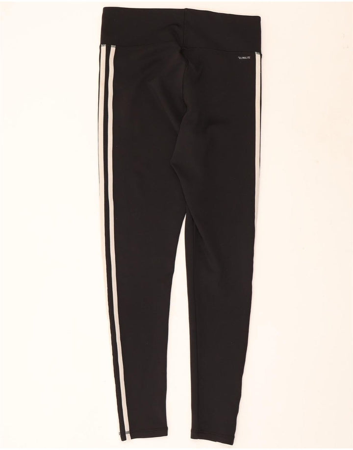 ADIDAS Womens Climalite Leggings UK 12/14 Medium  Black Polyester