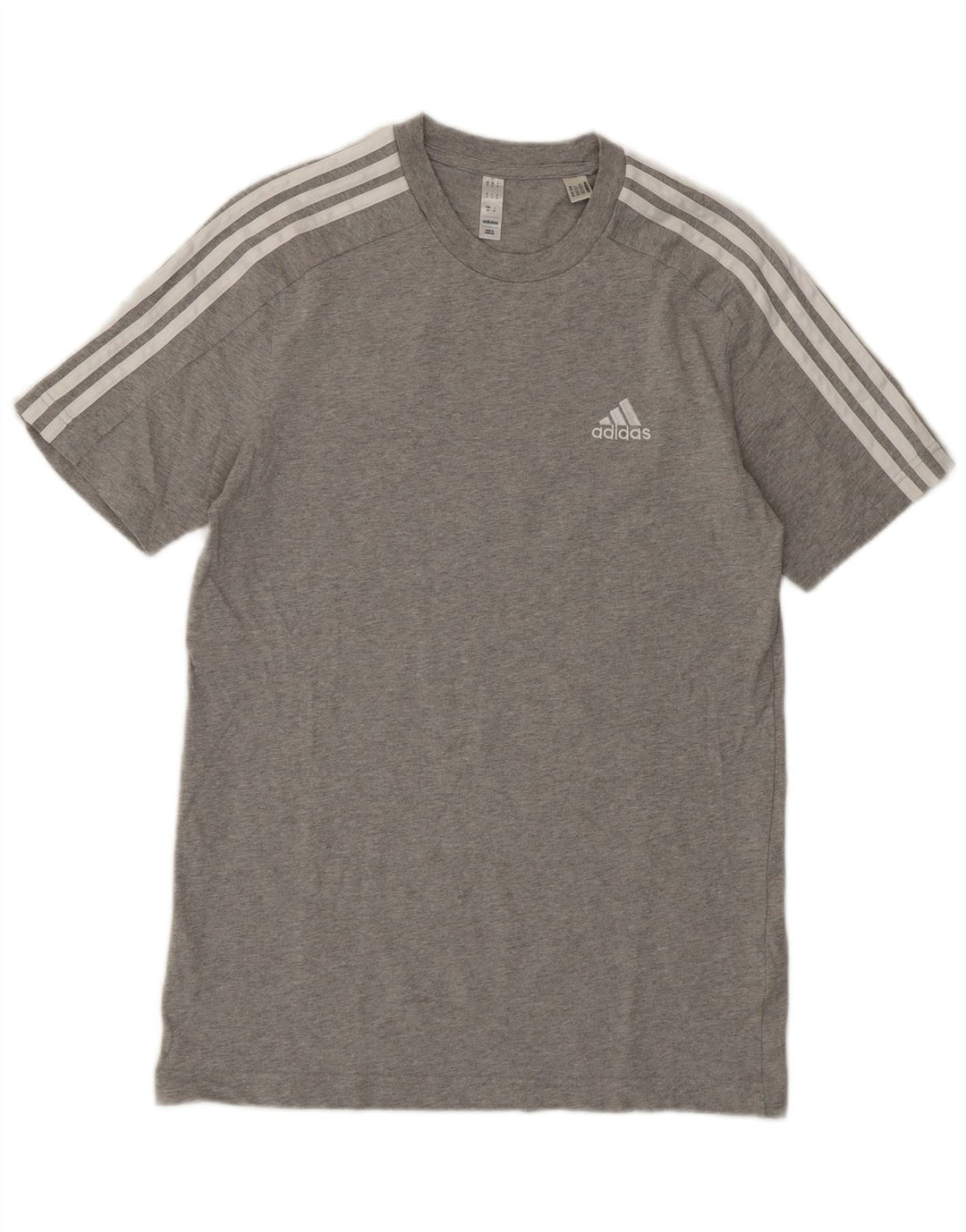 Adidas Mens T-Shirt Top Small Grey Cotton