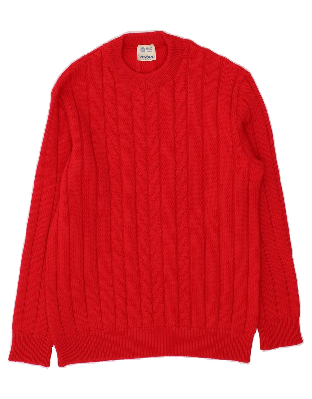 MARZ Womens Crew Neck Jumper Sweater IT 52 2XL Red Wool Vintage Marz and Second-Hand Marz from Messina Hembry 