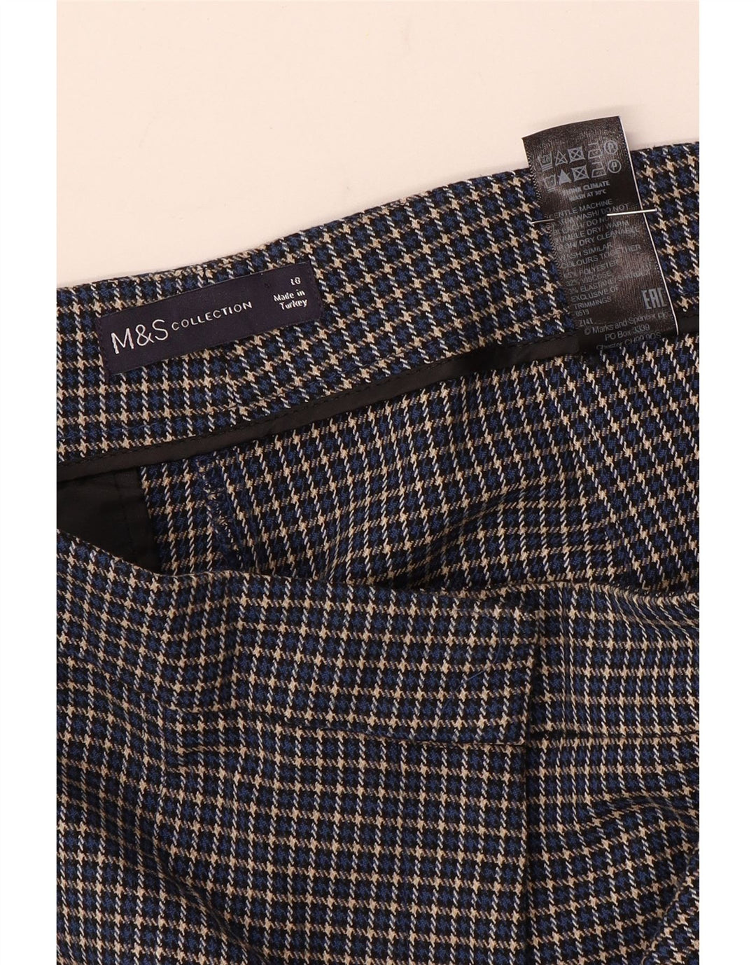 Marks & Spencer Womens Cropped Trousers UK 10 Small W28 L25 Blue