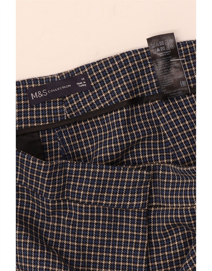 Marks & Spencer Womens Cropped Trousers UK 10 Small W28 L25 Blue