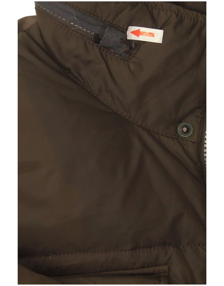 Geox Mens Hooded Padded Jacket UK 42 XL Khaki Polyamide