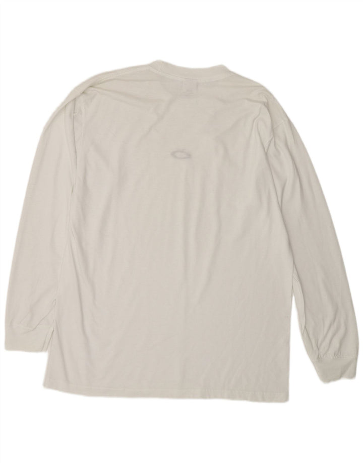Oakley Mens Top Long Sleeve Large White Polyester