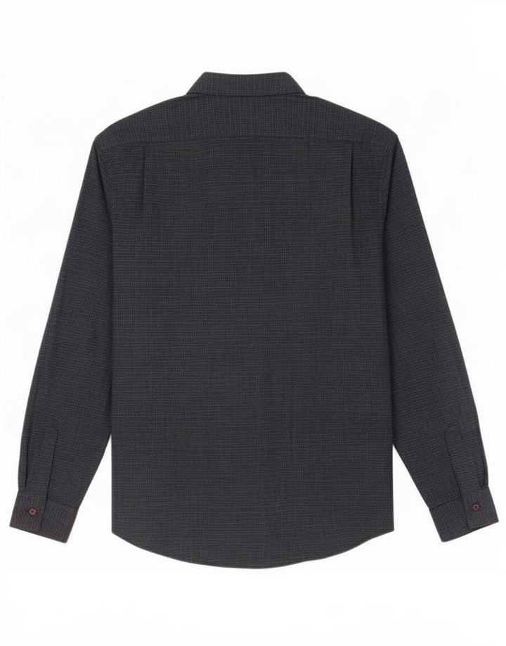 Benetton Mens Shirt XL Navy Blue Gingham