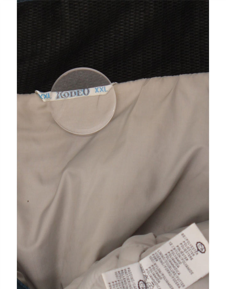 C&A Mens Zip Windbreaker Jacket UK 44 2XL Blue Colourblock Polyester Winter