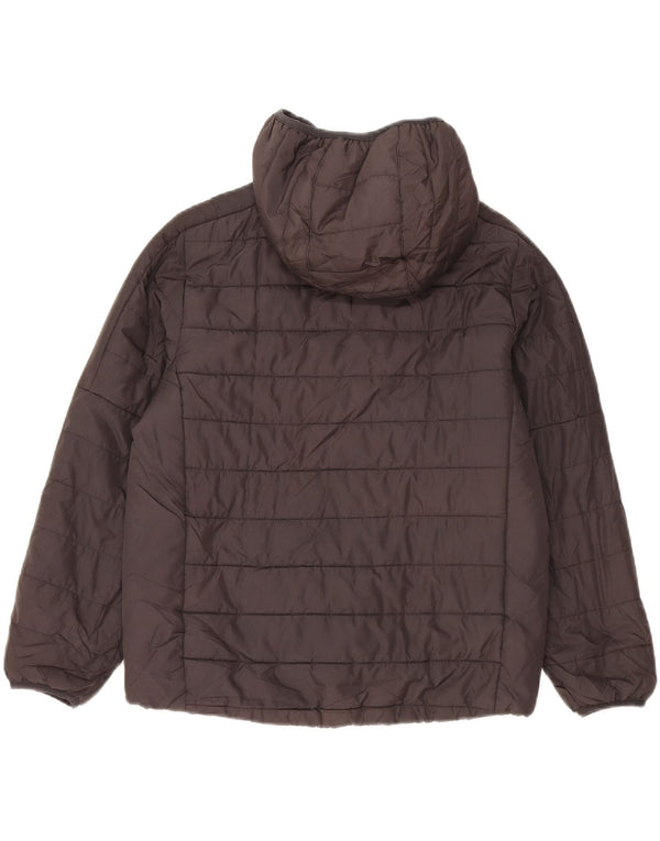 Adidas Boys Hooded Padded Jacket 10-11 Years Medium Black Polyester