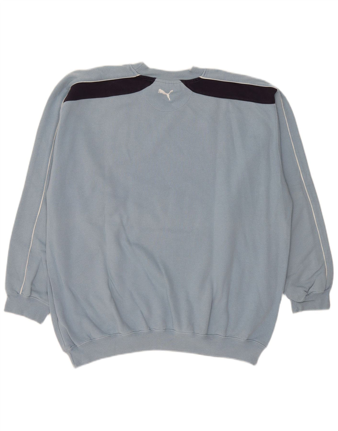 Puma Mens Graphic Sweatshirt Jumper XL Blue Colourblock Cotton