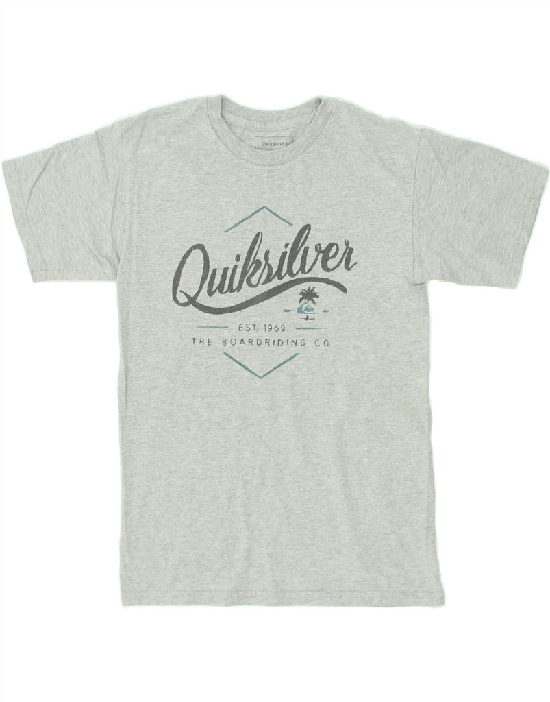 QUIKSILVER Mens Regular Fit Graphic T-Shirt Top Small Grey Cotton | Vintage Quiksilver | Thrift | Second-Hand Quiksilver | Used Clothing | Messina Hembry 