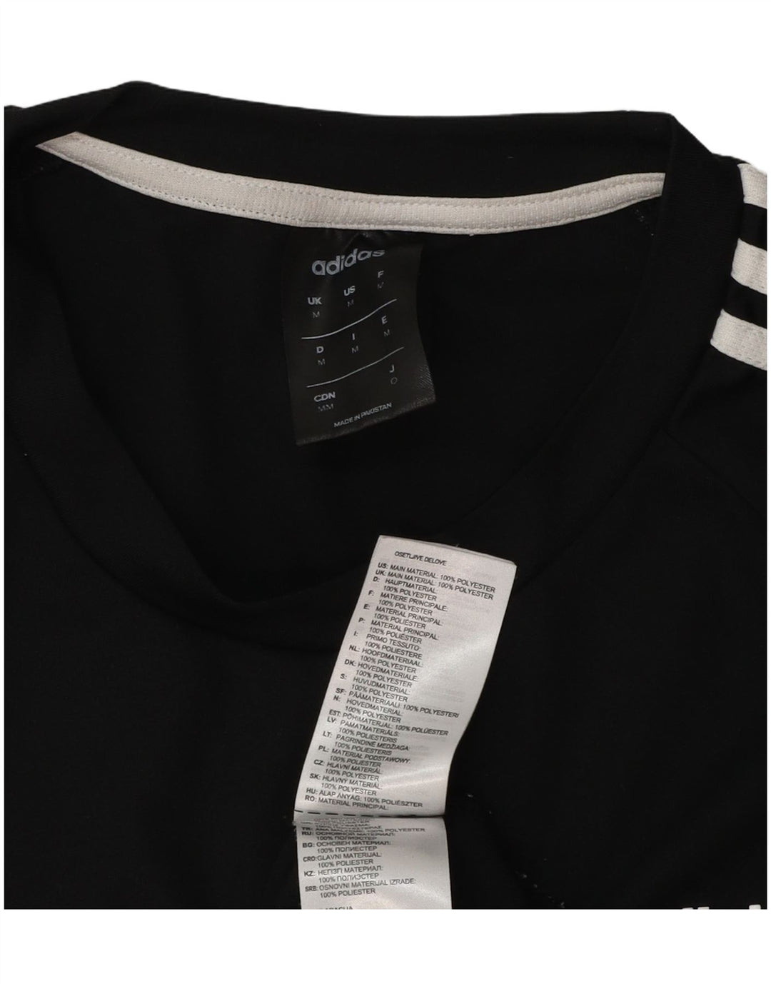 Adidas Mens Climalite T-Shirt Top Medium Black Polyester