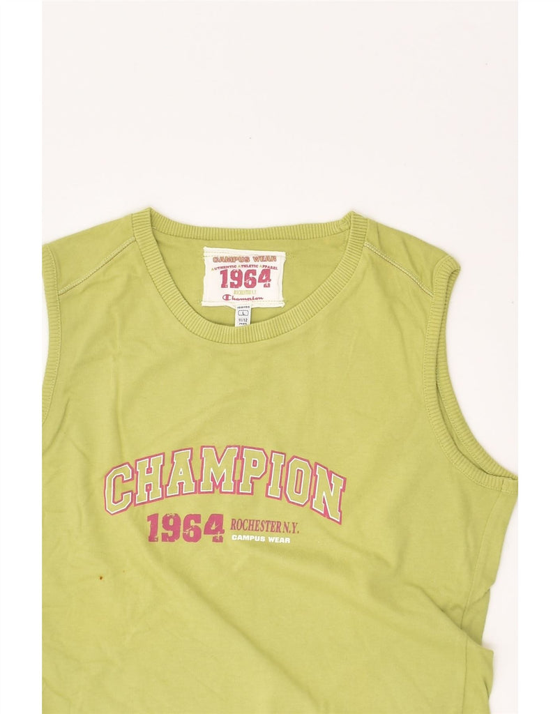 CHAMPION Boys Graphic T-Shirt Top 11-12 Years Large Green Cotton | Vintage Champion | Thrift | Second-Hand Champion | Used Clothing | Messina Hembry 