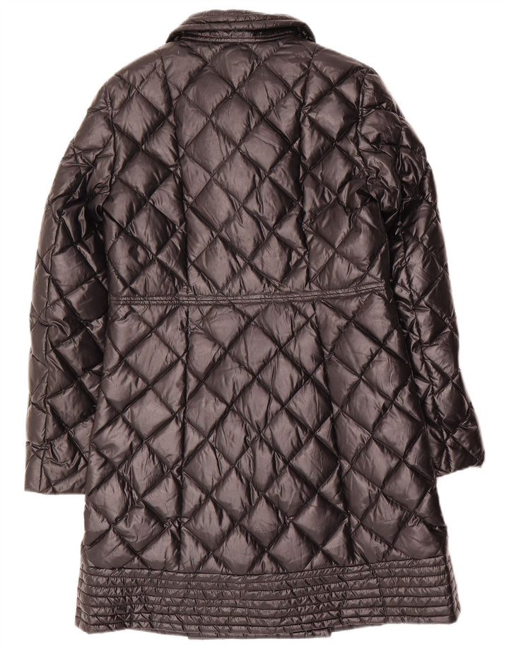 Moschino Womens Double Breasted Padded Coat UK 8 Small Black Polyamide