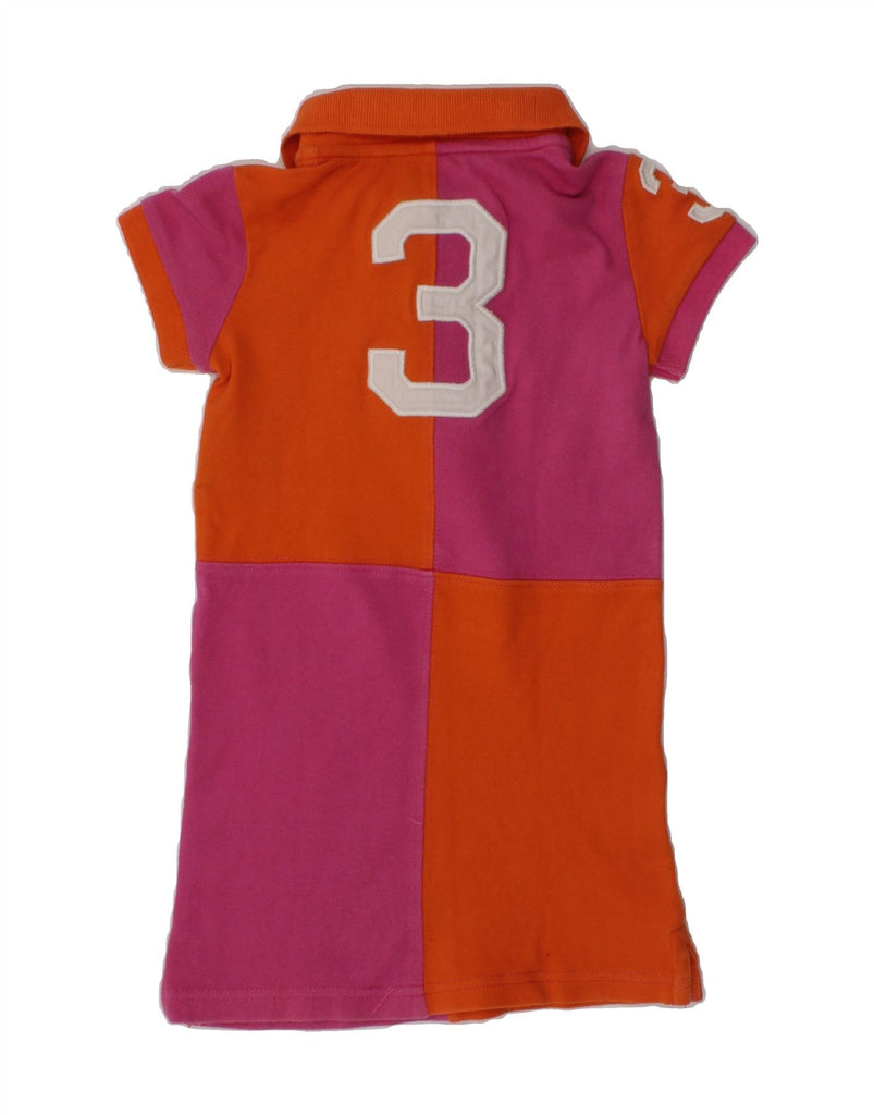 RALPH LAUREN Baby Girls Graphic Polo Dress 18-24 Months Orange Colourblock | Vintage Ralph Lauren | Thrift | Second-Hand Ralph Lauren | Used Clothing | Messina Hembry 