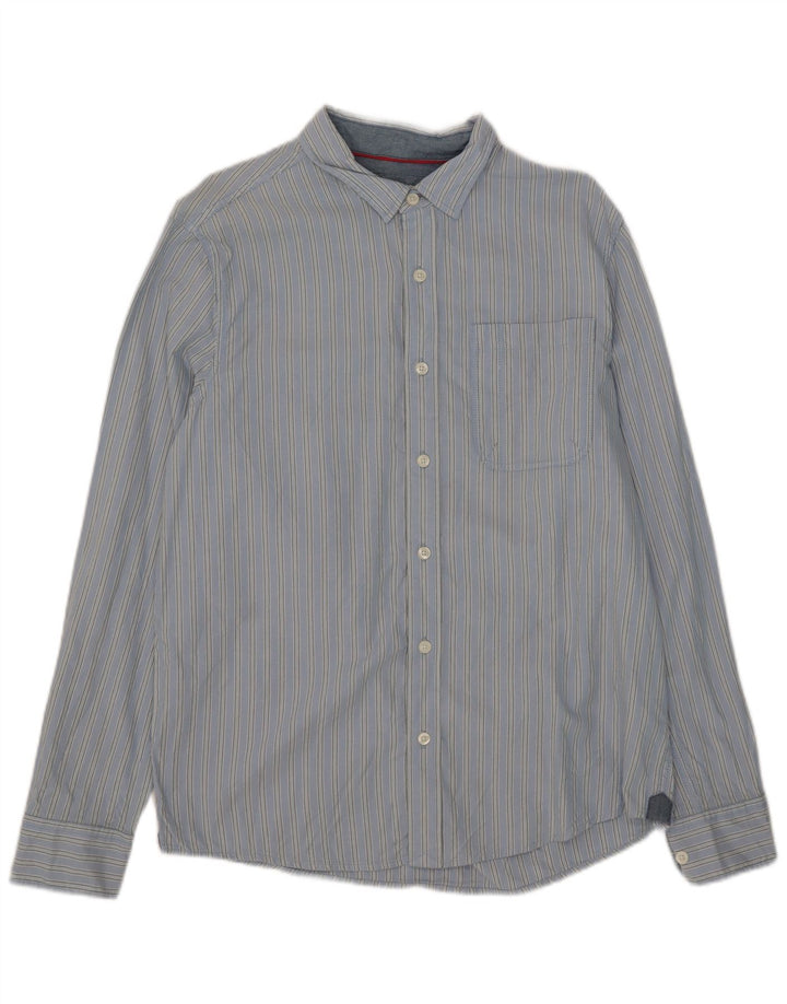 Fat Face Mens Shirt Medium Blue Striped Cotton