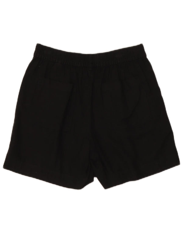 Marks & Spencer Womens Chino Shorts UK 10 Small W28 Black Linen