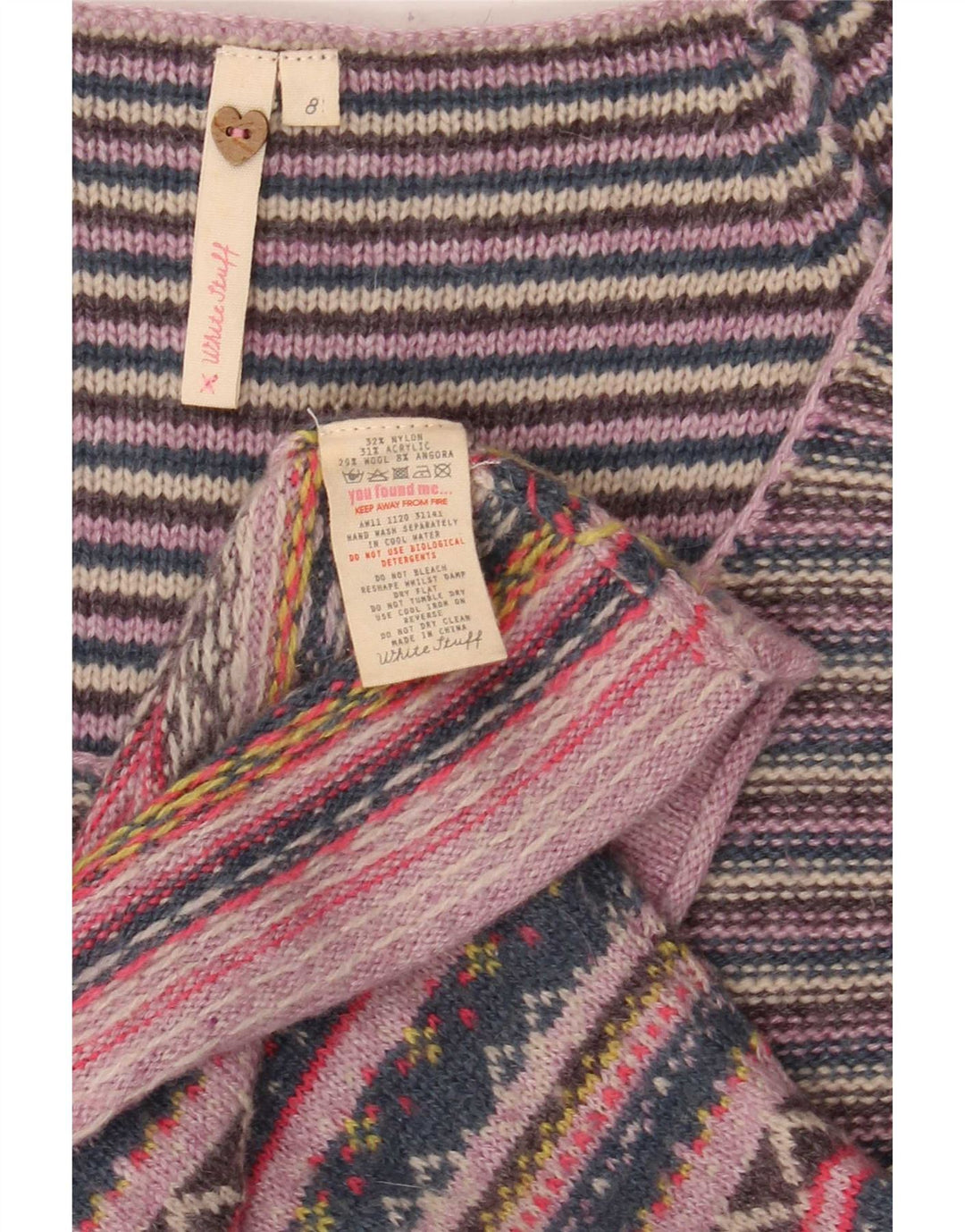 White Stuff Womens Jumper Dress UK 8 Small Multicoloured Striped