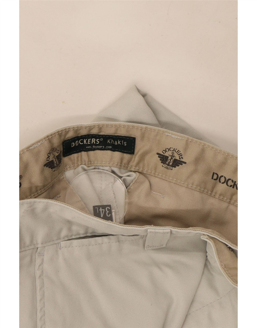 Dockers Mens Khakis Straight Chino Trousers W32 L34 Grey