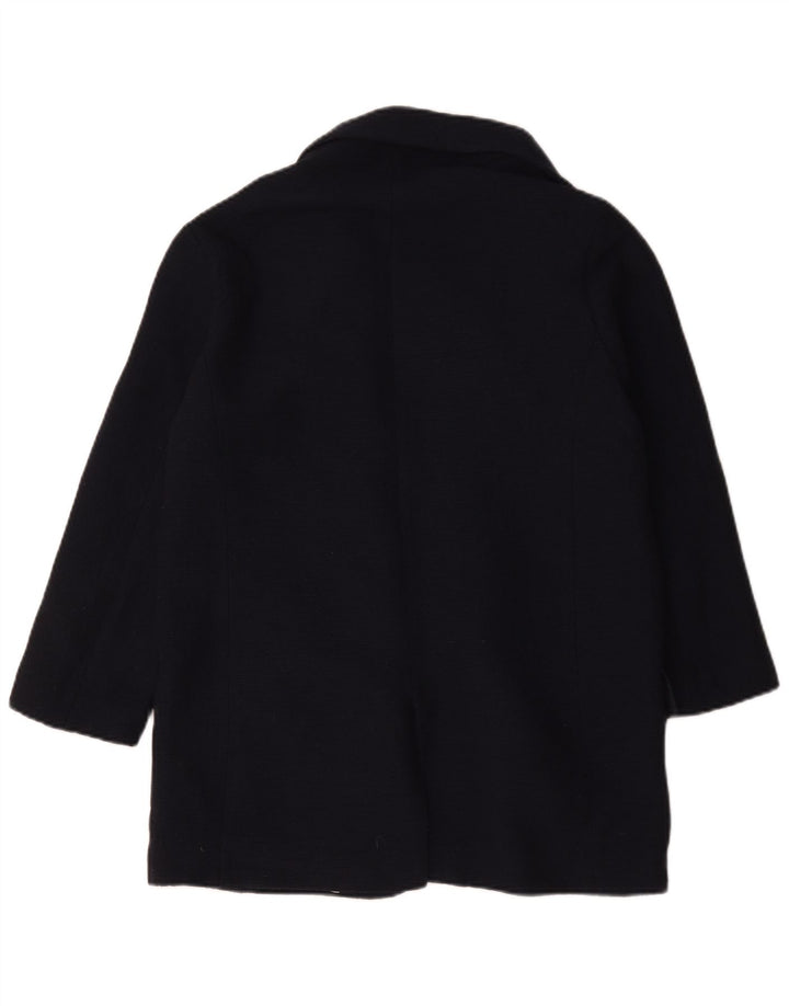 Zara Womens Open Blazer Jacket UK 16 Large Navy Blue Acrylic