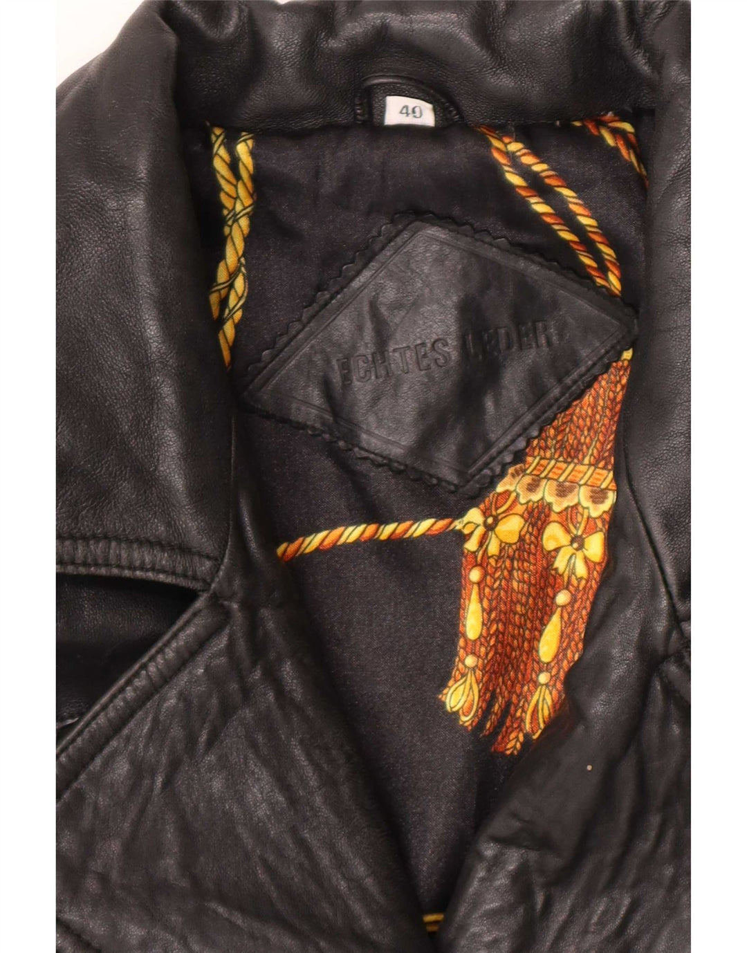 Vintage Womens Leather Biker Jacket EU 40 Medium Black