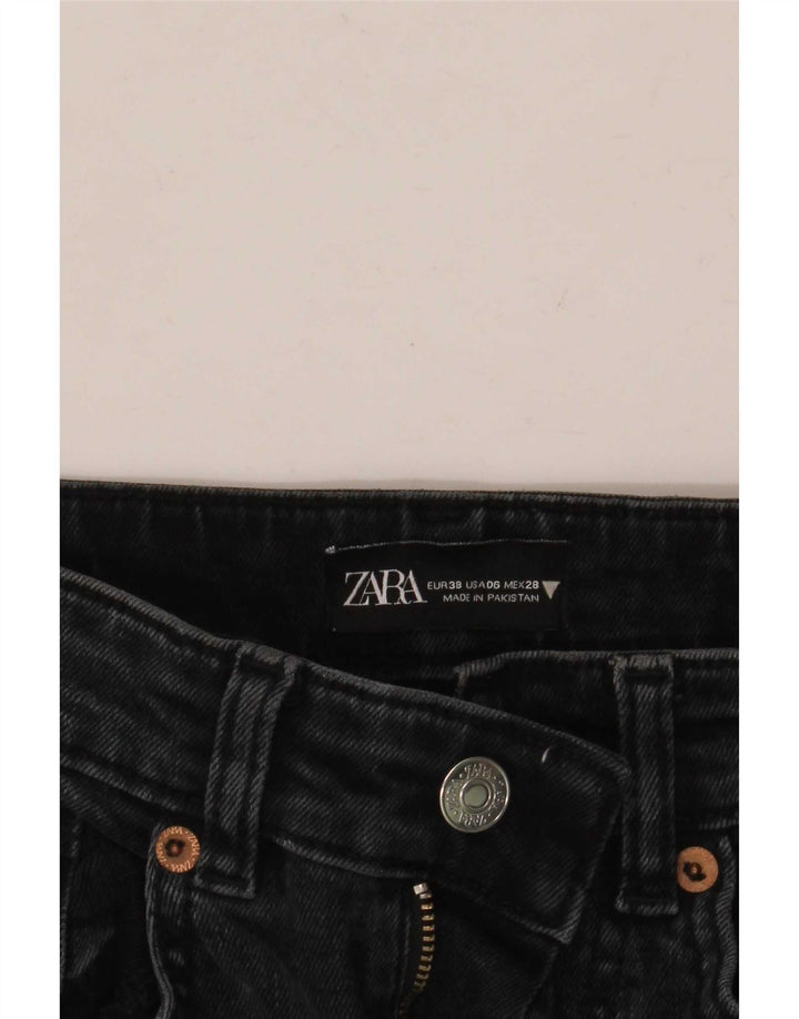 Zara Womens Flared Jeans EU 38 Small W28 L26 Black