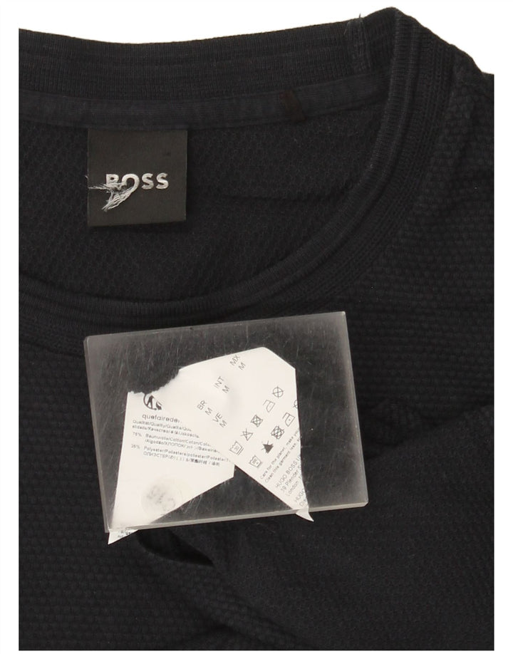 Hugo Boss Mens T-Shirt Top Medium Navy Blue Cotton