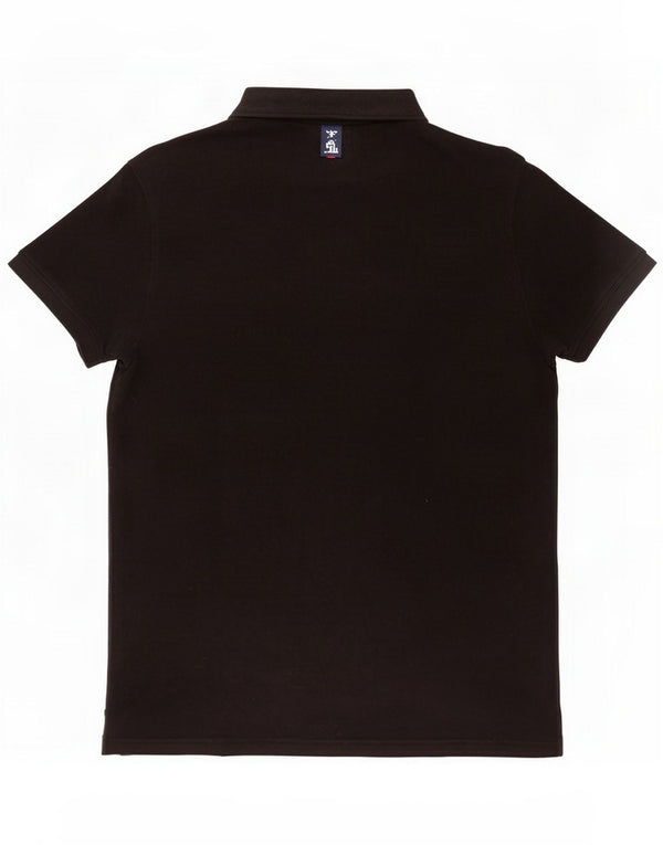 Jack & Jones Mens Polo Shirt Large Black Cotton