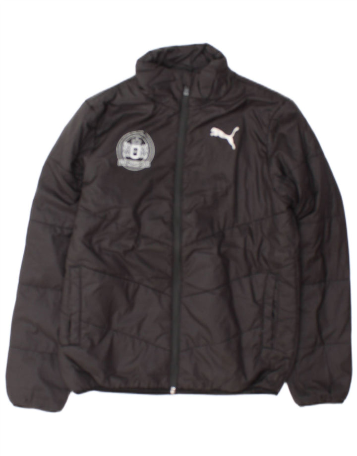 Puma Boys Graphic Padded Jacket 11-12 Years Black Polyester