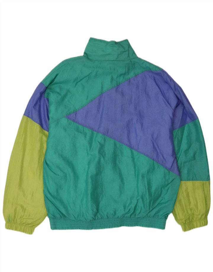 Sergio Tacchini Mens Tracksuit Top Jacket IT 50 Medium Green Colourblock