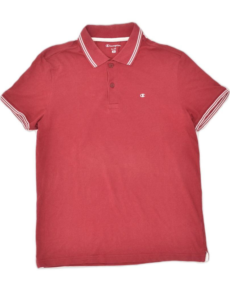 CHAMPION Mens Easy Fit Polo Shirt Medium Red Cotton | Vintage Champion | Thrift | Second-Hand Champion | Used Clothing | Messina Hembry 