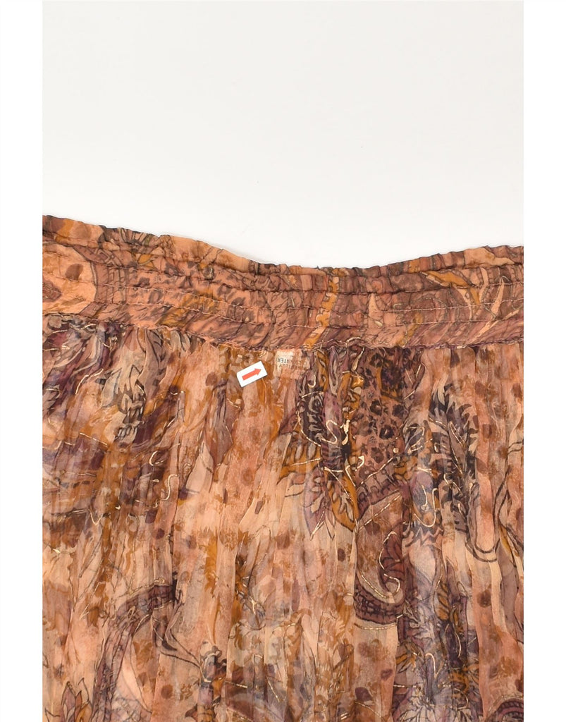 VINTAGE Womens See Through A-Line Skirt W38 2XL Brown Paisley Cotton | Vintage Vintage | Thrift | Second-Hand Vintage | Used Clothing | Messina Hembry 