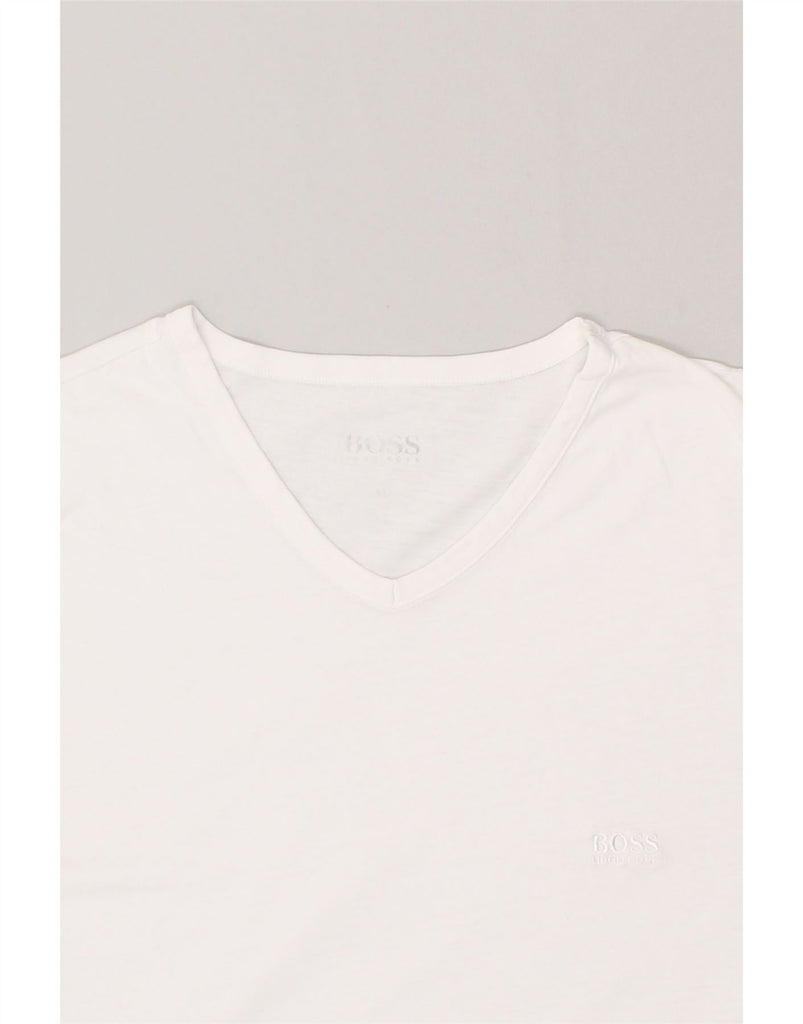 HUGO BOSS Womens T-Shirt Top UK 18 XL White Cotton | Vintage Hugo Boss | Thrift | Second-Hand Hugo Boss | Used Clothing | Messina Hembry 