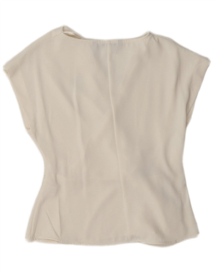 Zara Womens Blouse Top UK 10 Small White Polyester