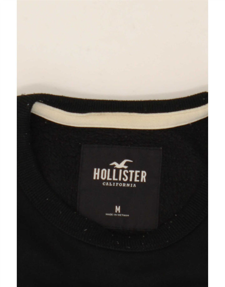 Hollister Mens Graphic Sweatshirt Jumper Medium Black