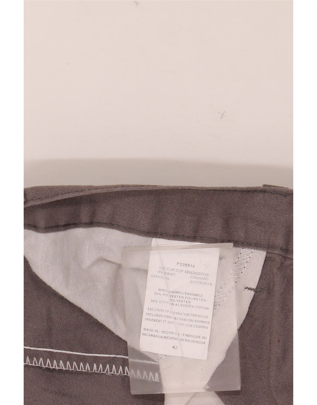 DICKIES Mens Casual Shorts W42 2XL Grey Colourblock Polyester