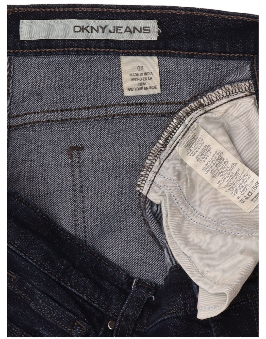 Dkny Womens Denim Shorts US 8 Medium W30 Navy Blue Cotton
