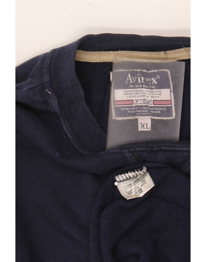 Avirex Mens Sweatshirt Jumper XL Navy Blue Cotton