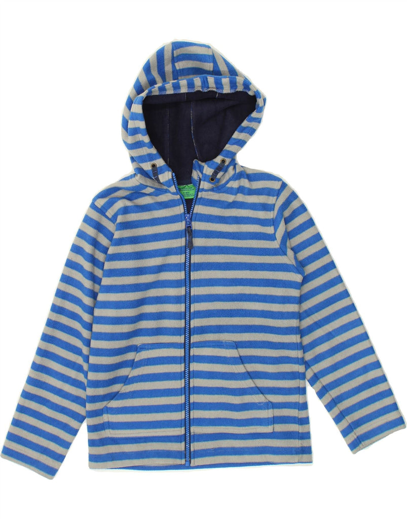MOUNTAIN WAREHOUSE Boys Hooded Fleece Jacket 9-10 Years Blue Striped | Vintage Mountain Warehouse | Thrift | Second-Hand Mountain Warehouse | Used Clothing | Messina Hembry 