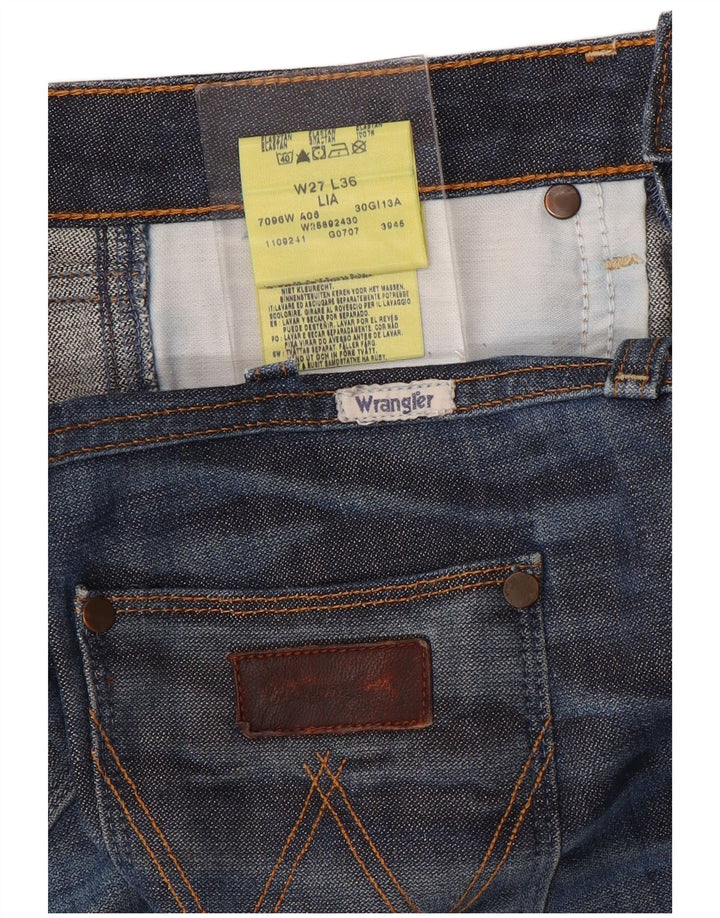 WRANGLER Womens Lia Straight Jeans W27 L36 Blue Cotton