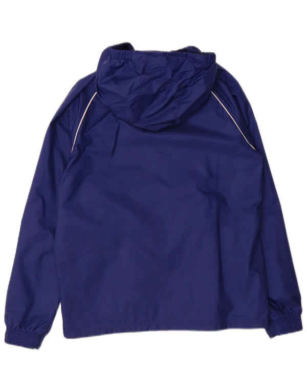 Adidas Boys Zip Hooded Rain Jacket 9-10 Years Navy Blue