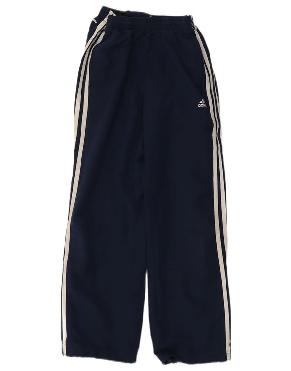 ADIDAS Boys Climalite Tracksuit Trousers 9-10 Years  Navy Blue Polyester