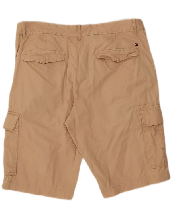 Tommy Hilfiger Mens Cargo Shorts W36 Large Beige Cotton
